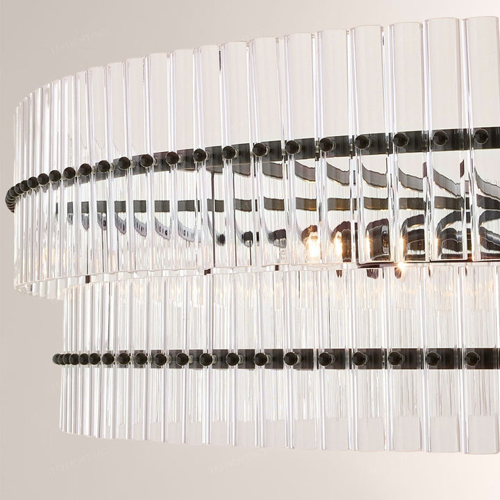 Malin Crystal Round 2-Tiered Chandelier