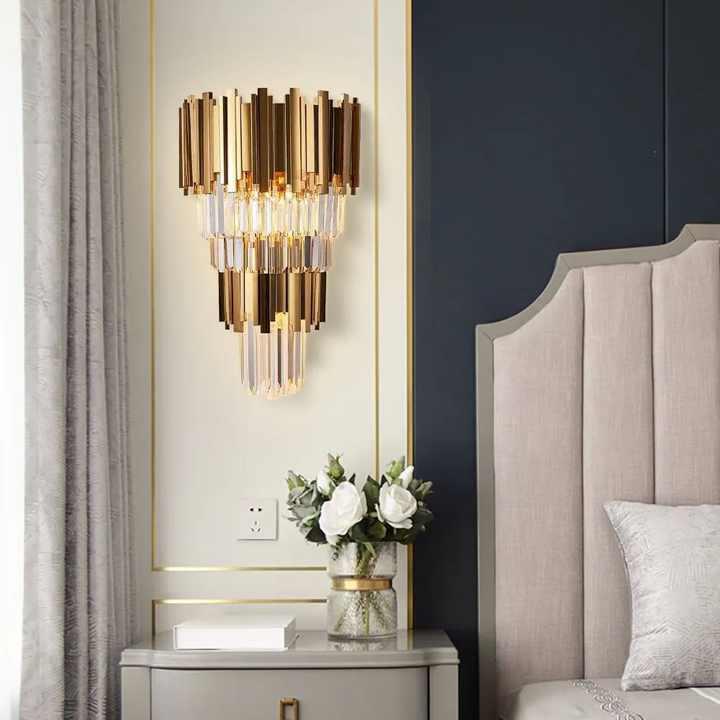 Bourbons Grand Crystal Sconce