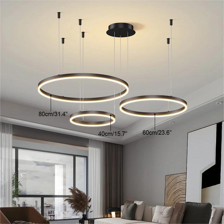 Halo Multi Rings Brown Chandelier