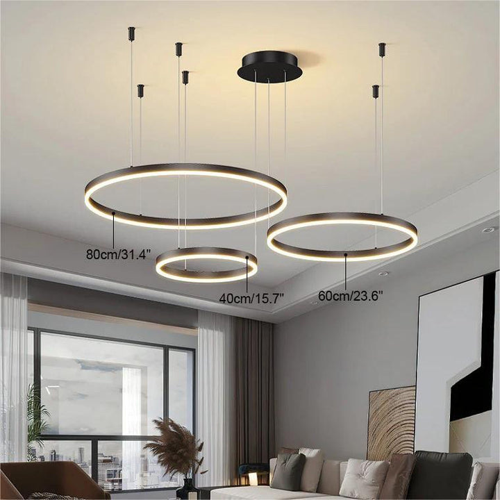 Halo Multi Rings Brown Chandelier