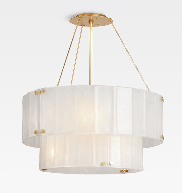 Willamette Glass Round Chandelier 2-Tier 32''