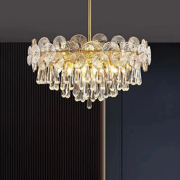 Copper Postmodern Luxury Crystal Chandelier