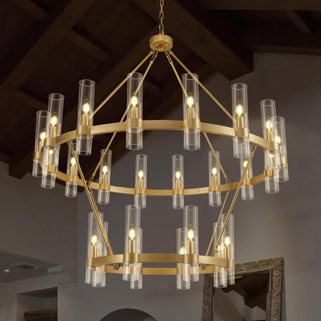 Wagon Wheel 2-Tier Chandelier 48‘’