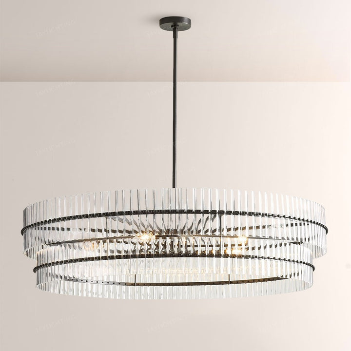 Malin Crystal Round 2-Tiered Chandelier