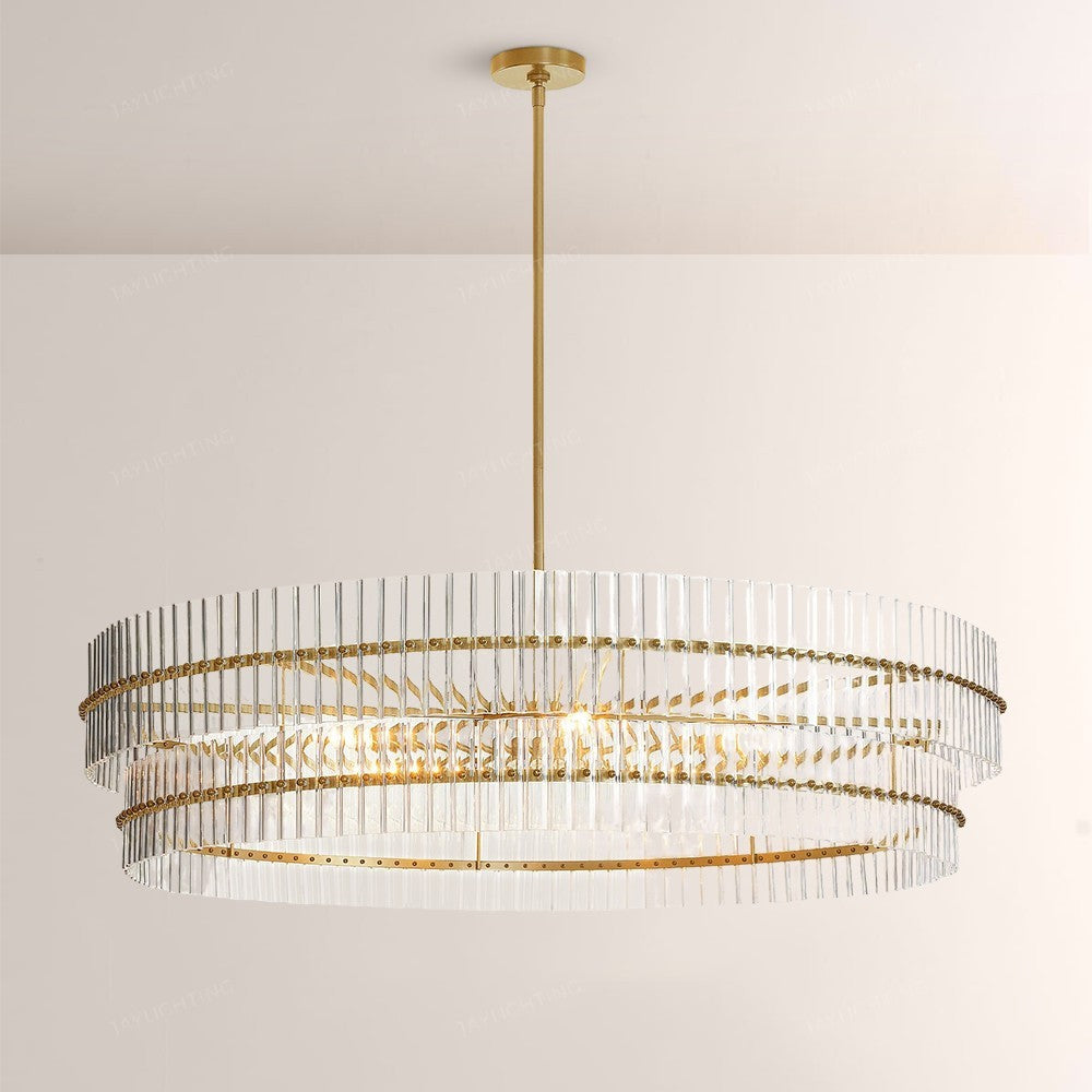 Malin Crystal Round 2-Tiered Chandelier