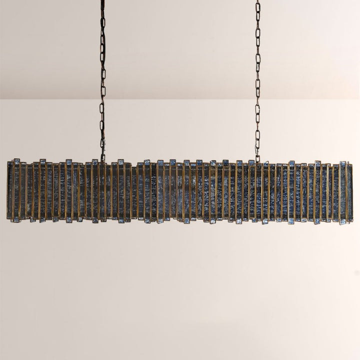 Artistic Glass Lailar Rectangular Chandelier