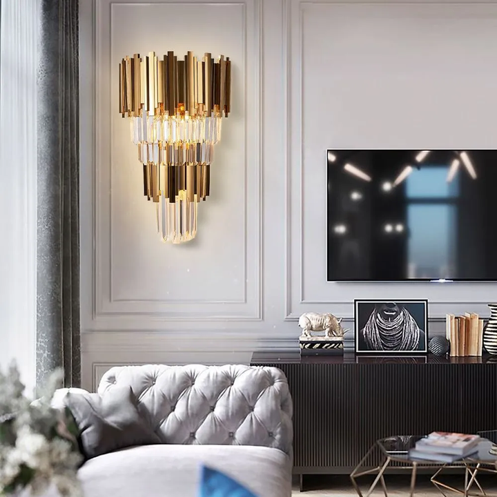 Bourbons Grand Crystal Sconce