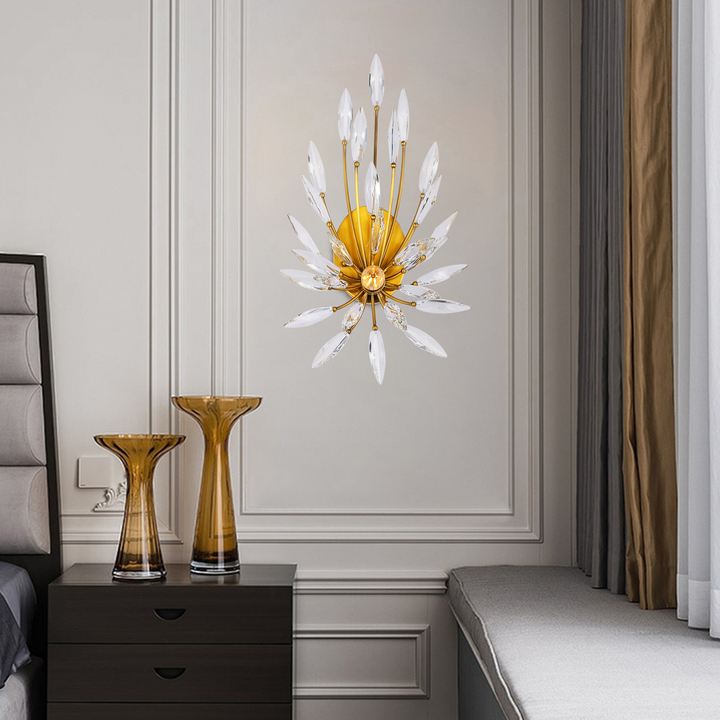 Lily Starburst Crystal Sputnik Wall Sconce