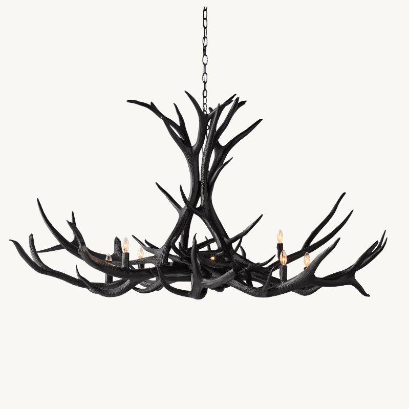 Mule Deer Antler 8 Light Chandelier