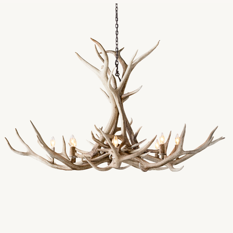 Mule Deer Antler 8 Light Chandelier