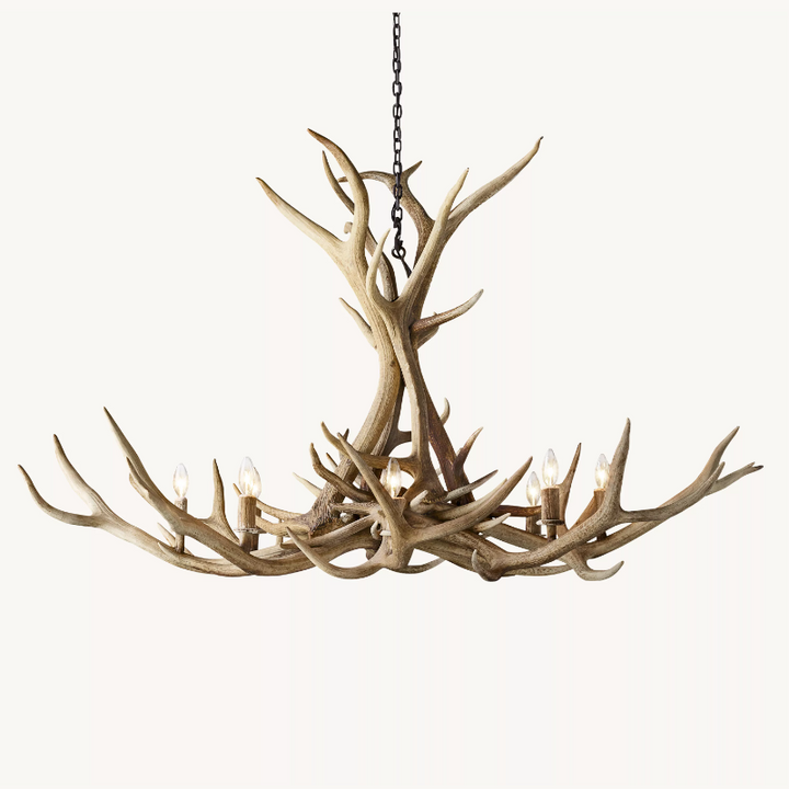 Mule Deer Antler 8 Light Chandelier