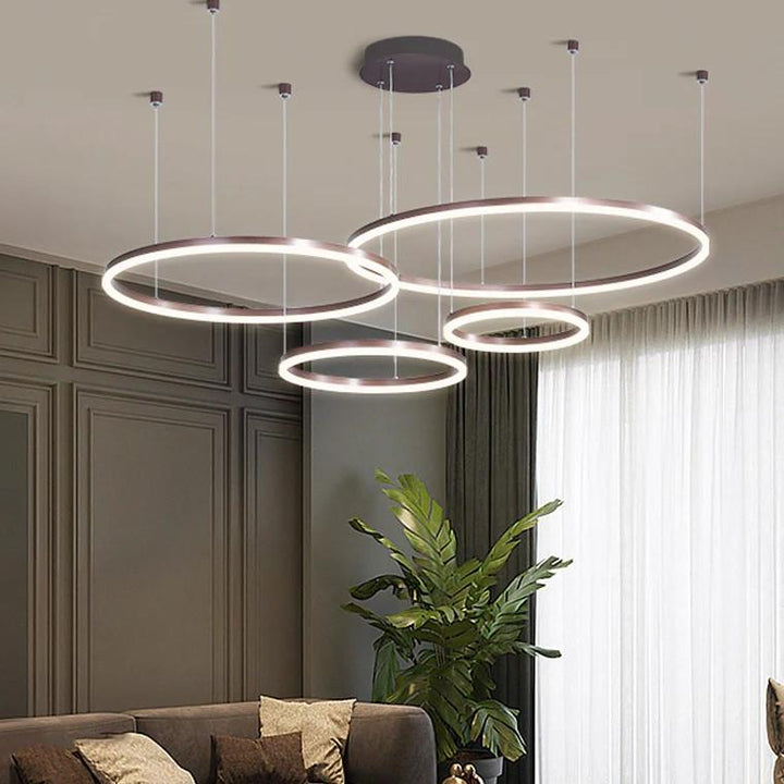 Halo Multi Rings Brown Chandelier