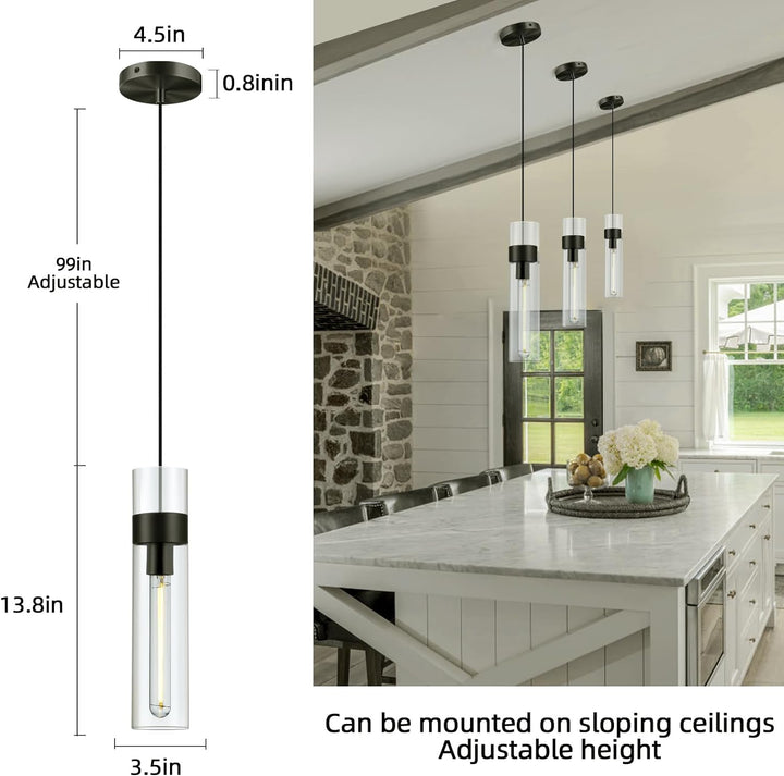 Glass Tube Pendant Light