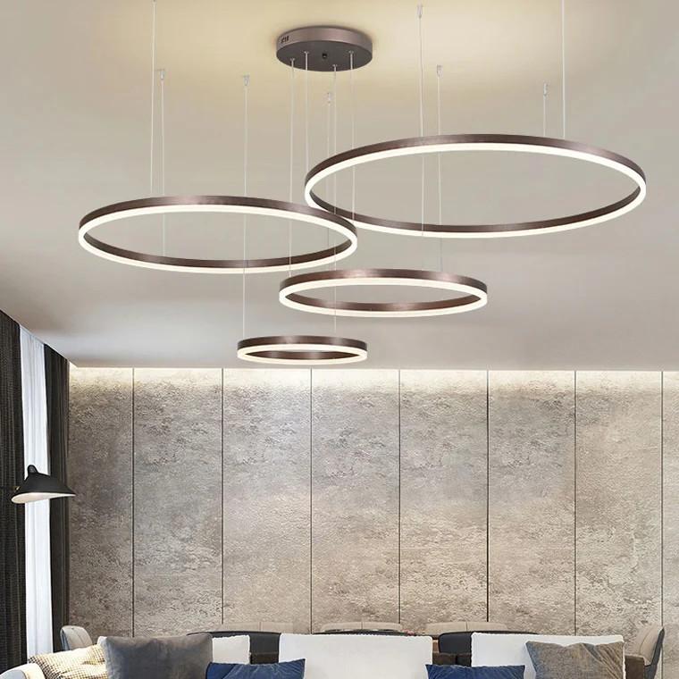 Halo Multi Rings Brown Chandelier