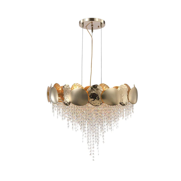 Amadeo Round Brass Crystal Chandelier