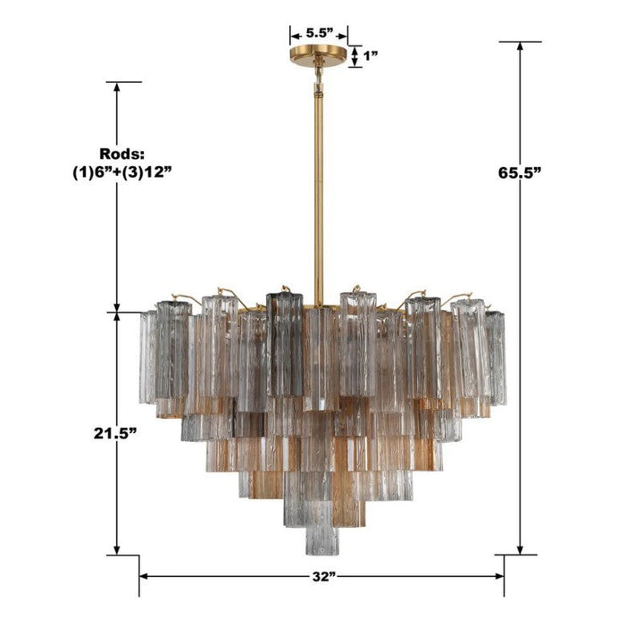 Eddifod Round 16-Light Chandelier