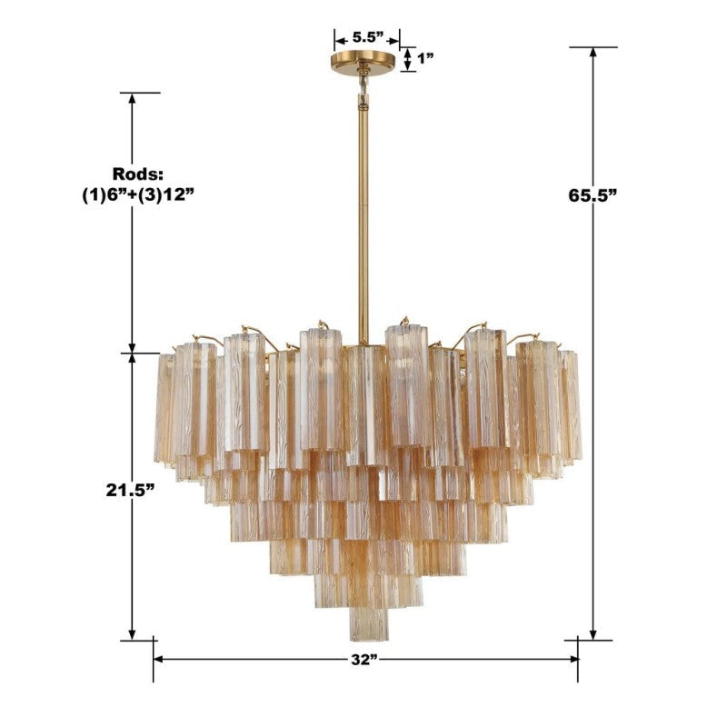 Eddifod Round 16-Light Chandelier