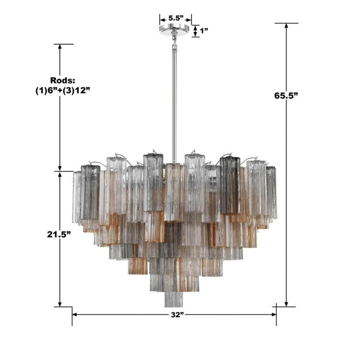 Eddifod Round 16-Light Chandelier