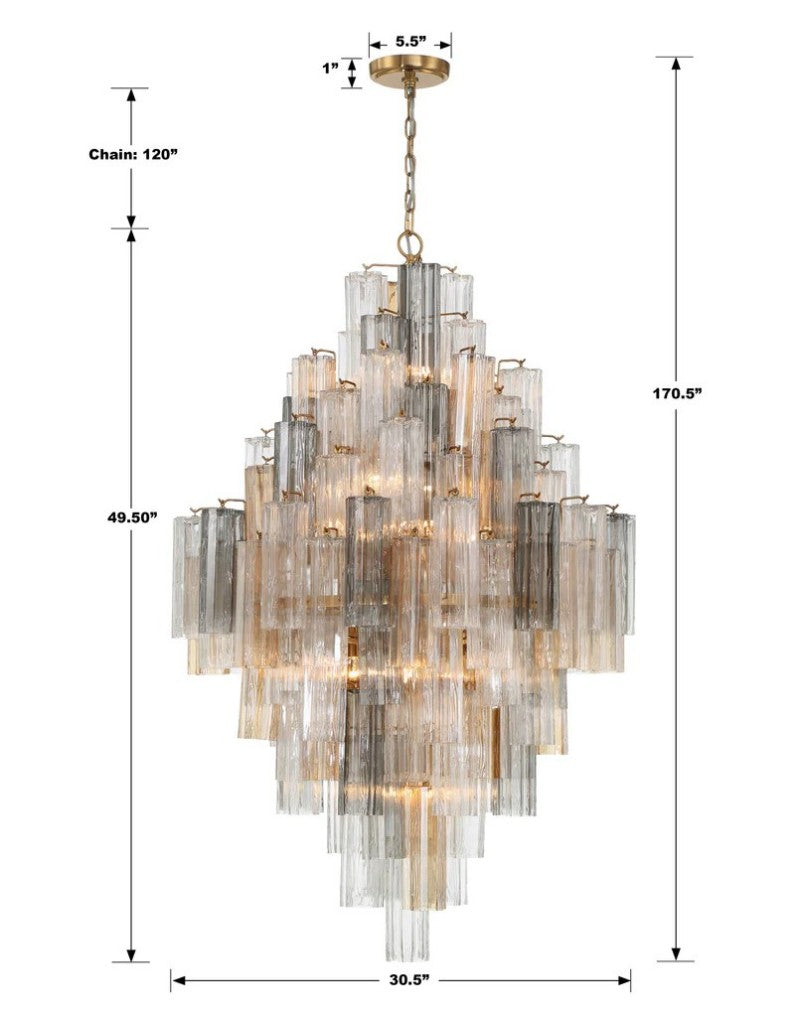 Eddifod Tiered 20-Light Chandelier