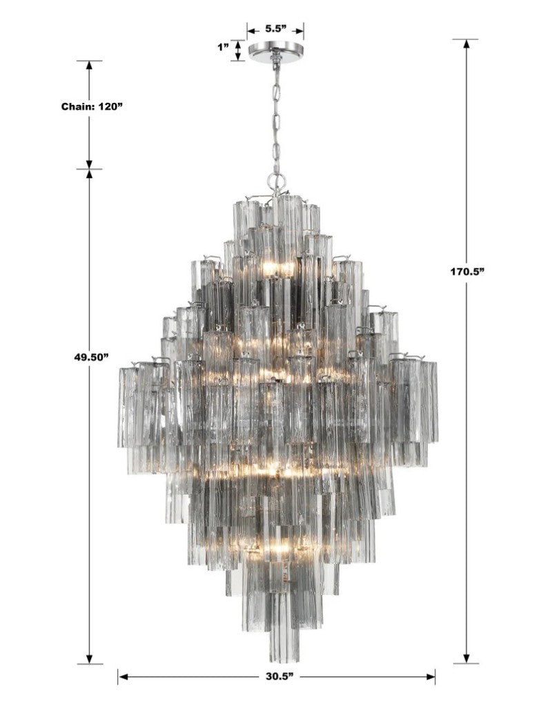 Eddifod Tiered 20-Light Chandelier