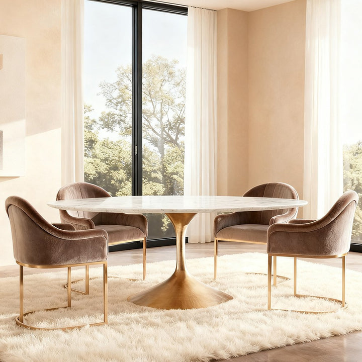 Aerose Stone Round Dining Table
