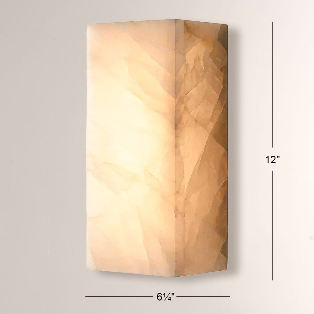 Alabaster Riven Sconce