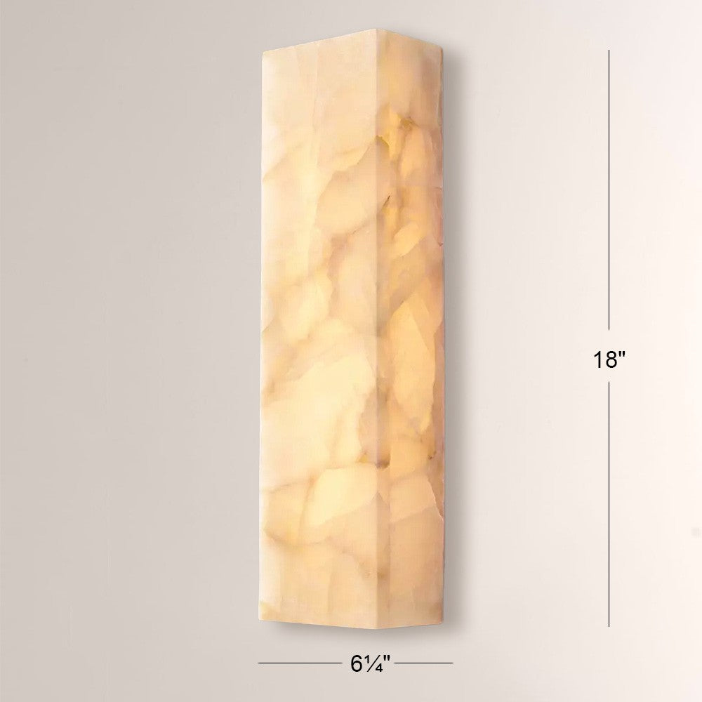 Alabaster Riven Grand Sconce