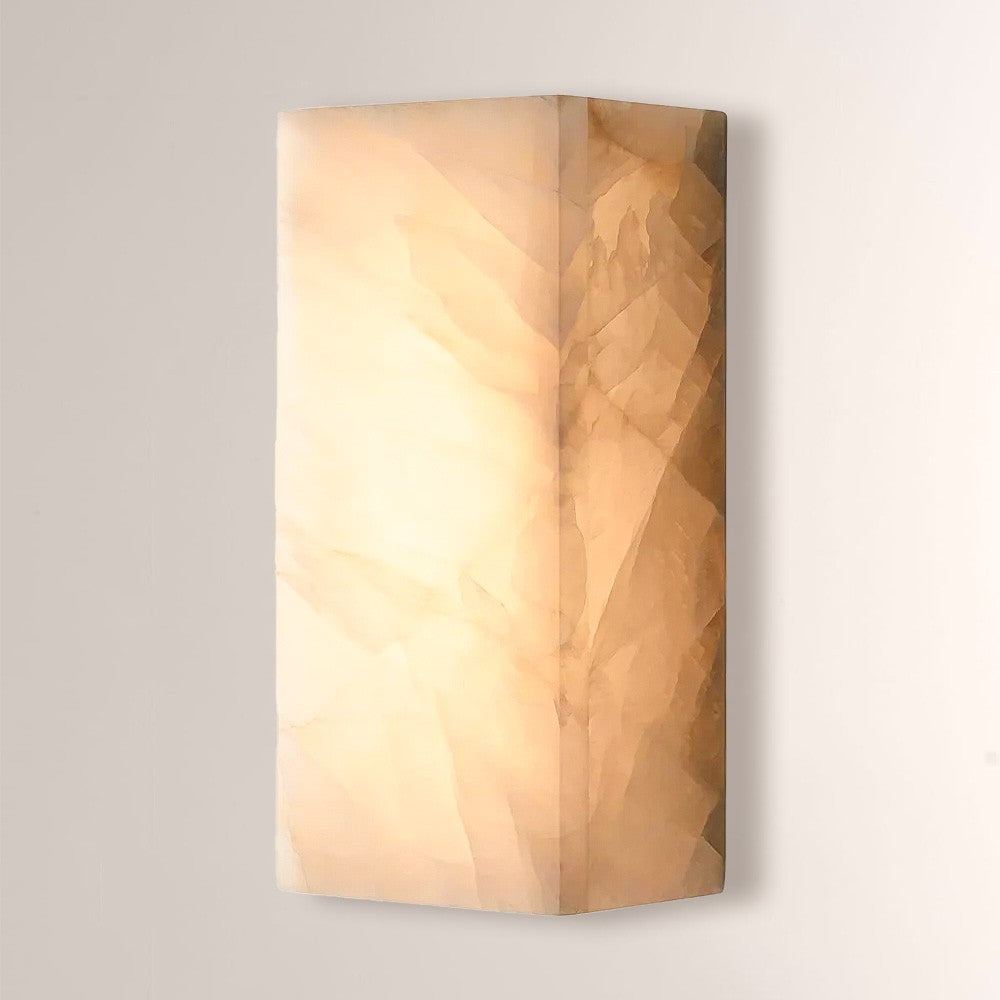Alabaster Riven Sconce
