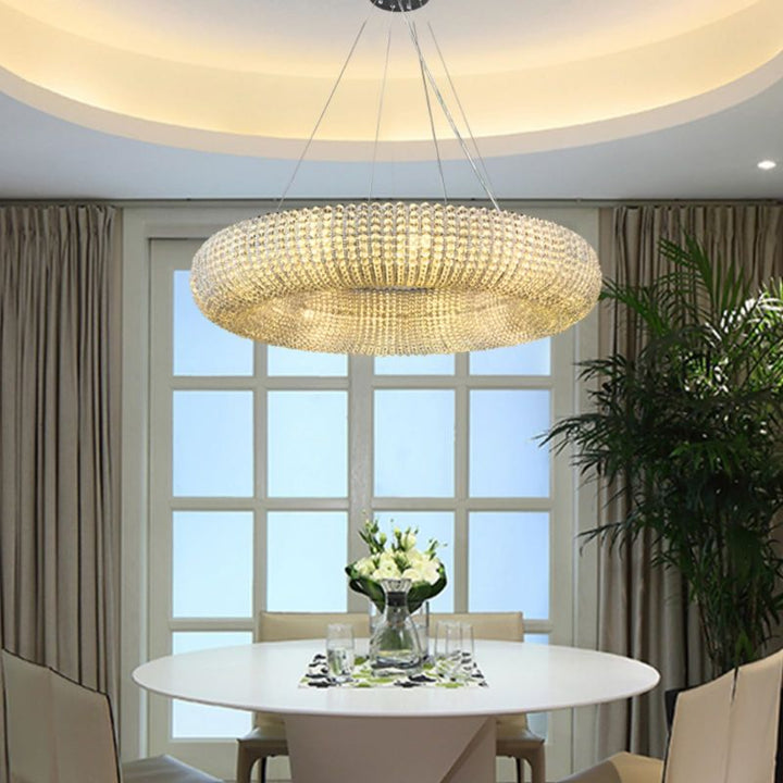 Halo Crystal Round LED Chandelier