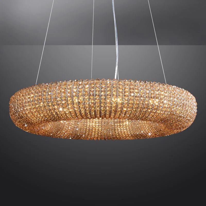 Alison Crystal Round LED Chandelier 32"