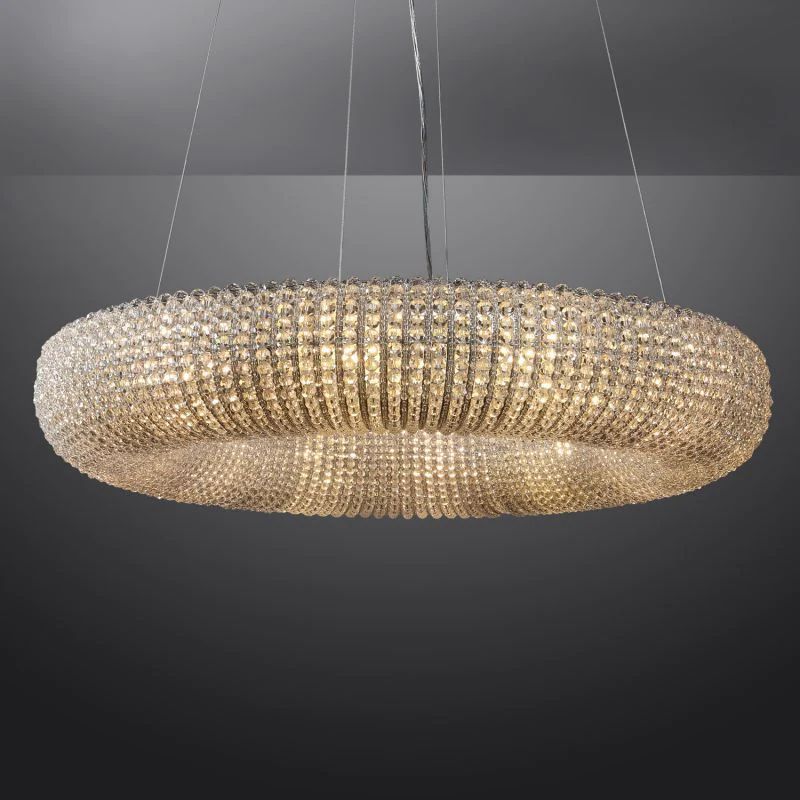 Alison Crystal Round LED Chandelier 32"