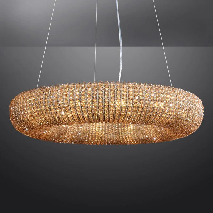 Alison Crystal Round LED Chandelier 41"