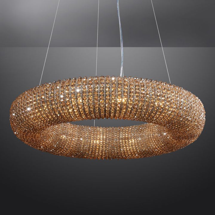 Alison Crystal Round LED Chandelier 41"