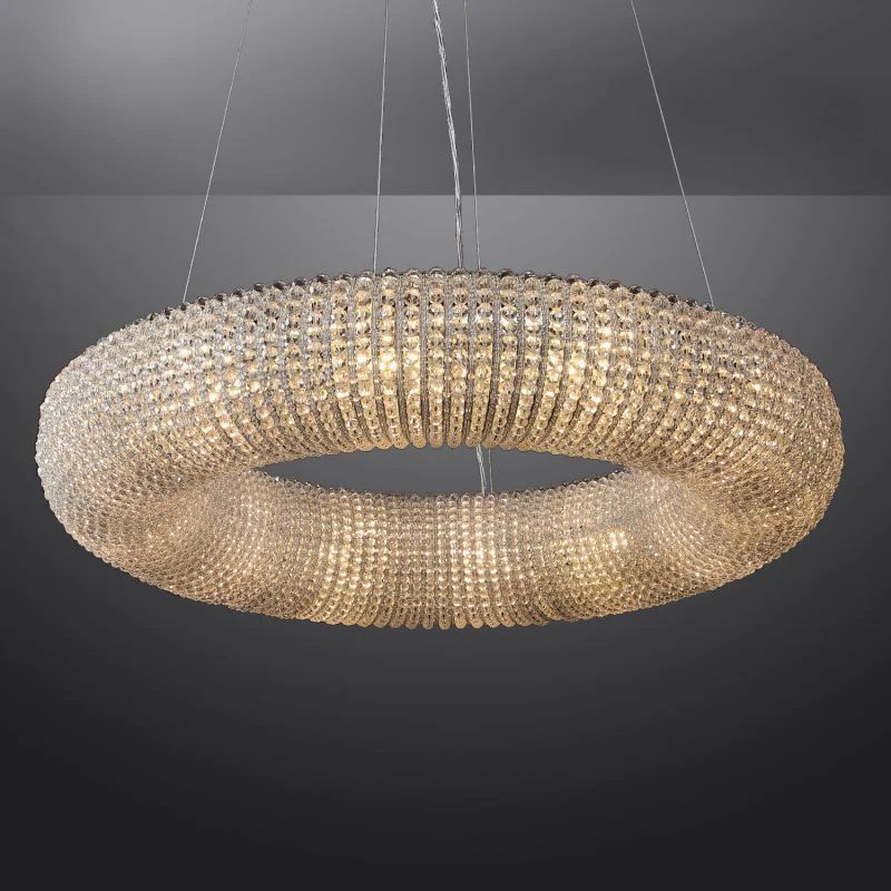 Alison Crystal Round LED Chandelier 41"