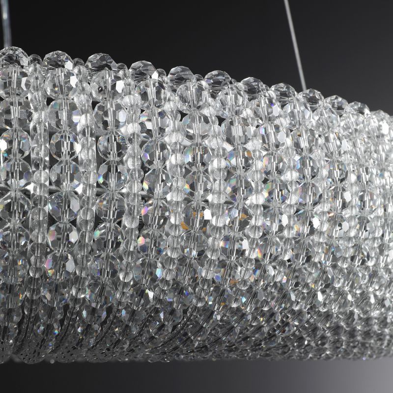 Alison Crystal Round LED Chandelier 41"