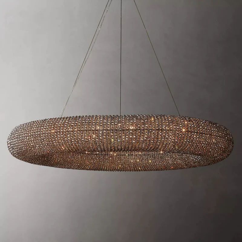 Alison Crystal Round LED Chandelier 59"