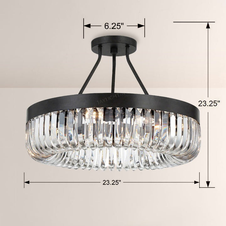Alice 1-Tier 8-Light Round chandelier 23"