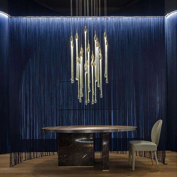 Allure Multi-LED Long Glass Chandelier