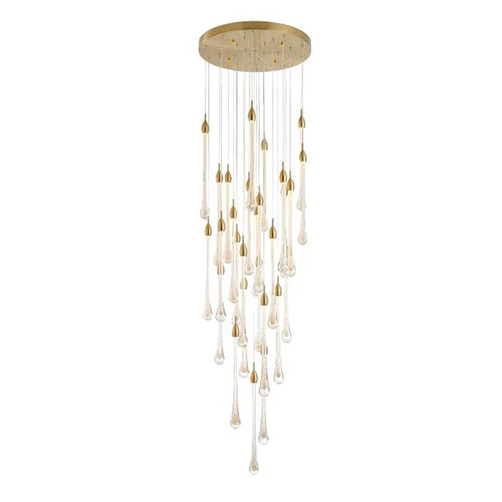 Allure Multi-LED Long Glass Chandelier