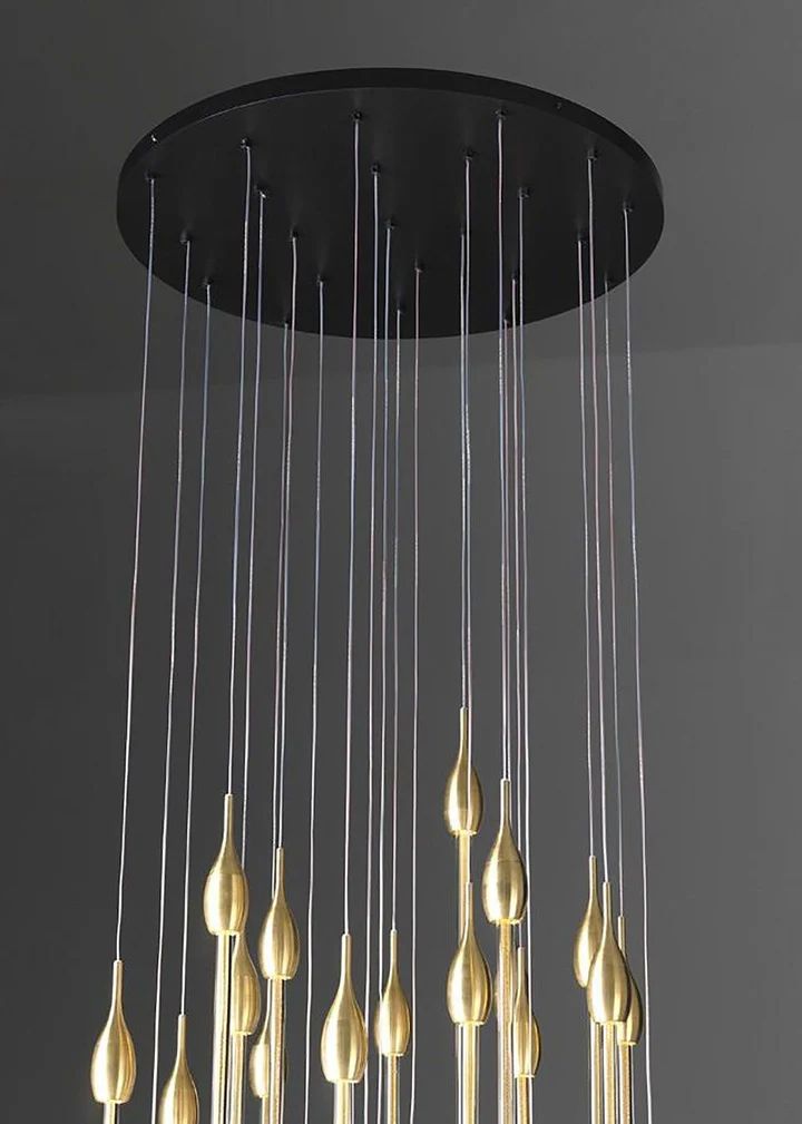 Allure Multi-LED Long Glass Chandelier