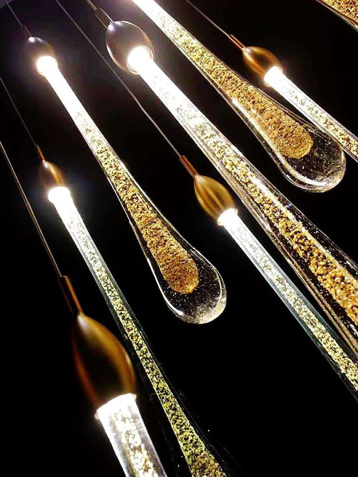 Allure Multi-LED Long Glass Chandelier