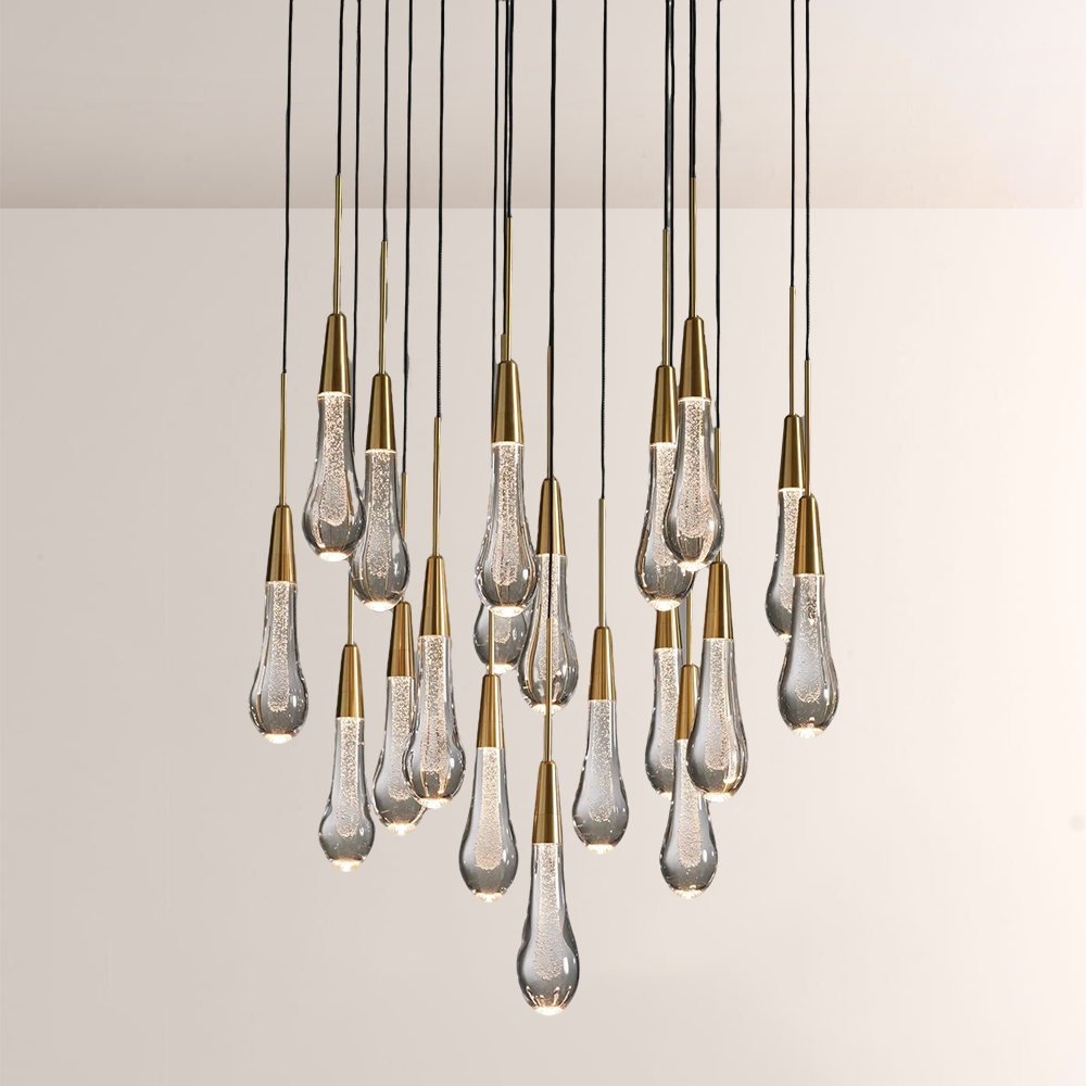 Allure Glass Round Solitaire Chandelier