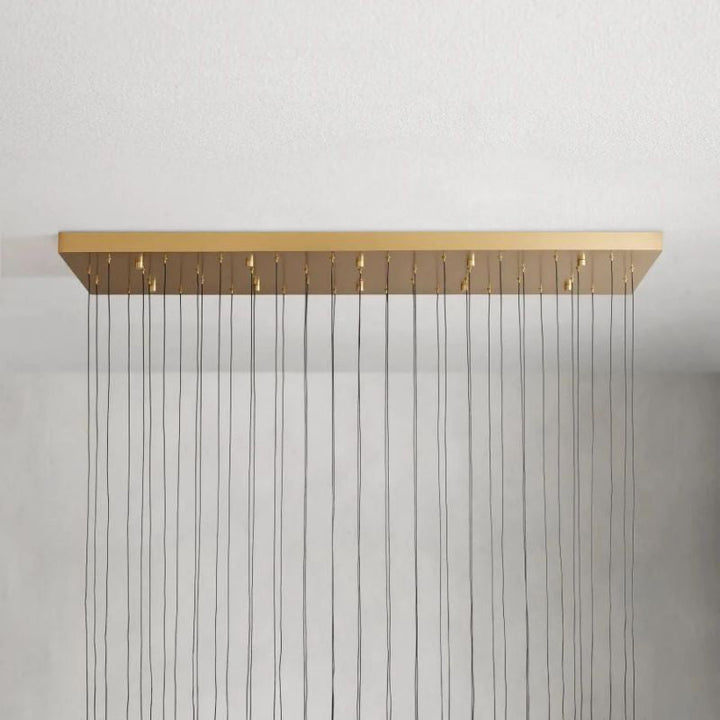 Allure Glass Solitaire Linear Chandelier