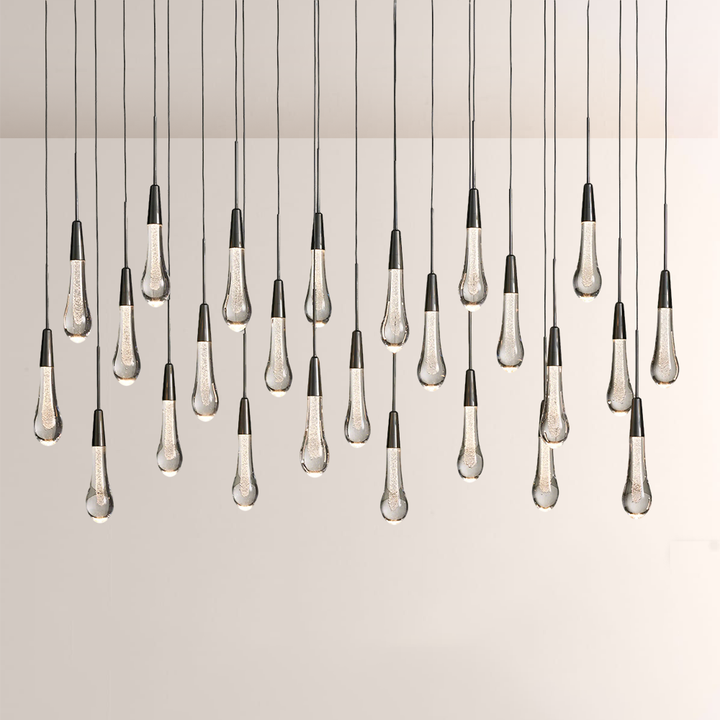 Allure Glass Solitaire Linear Chandelier