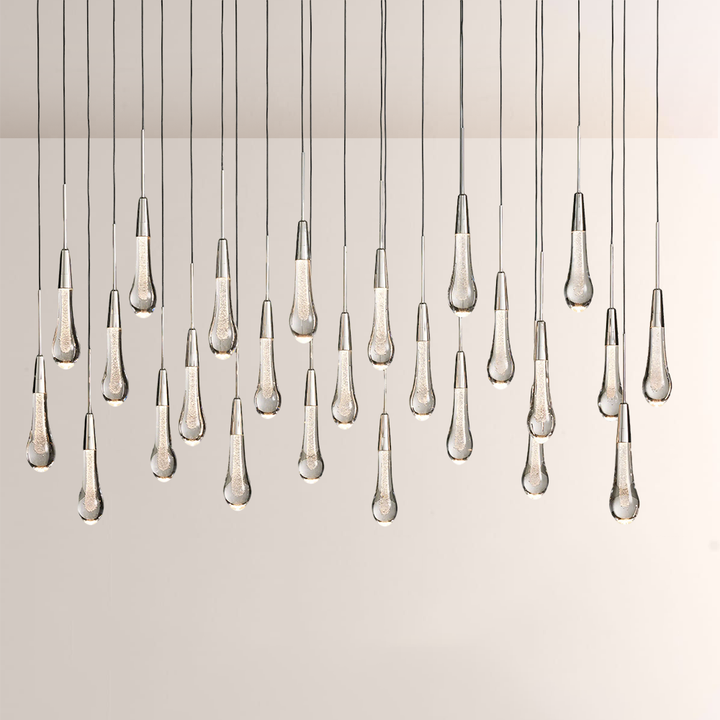 Allure Glass Solitaire Linear Chandelier
