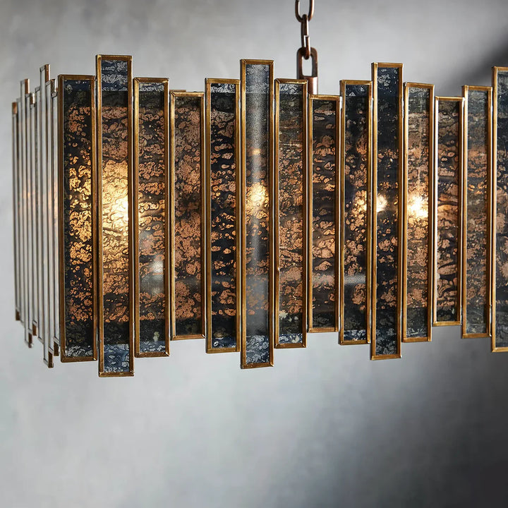 Artistic Glass Lailar Rectangular Chandelier