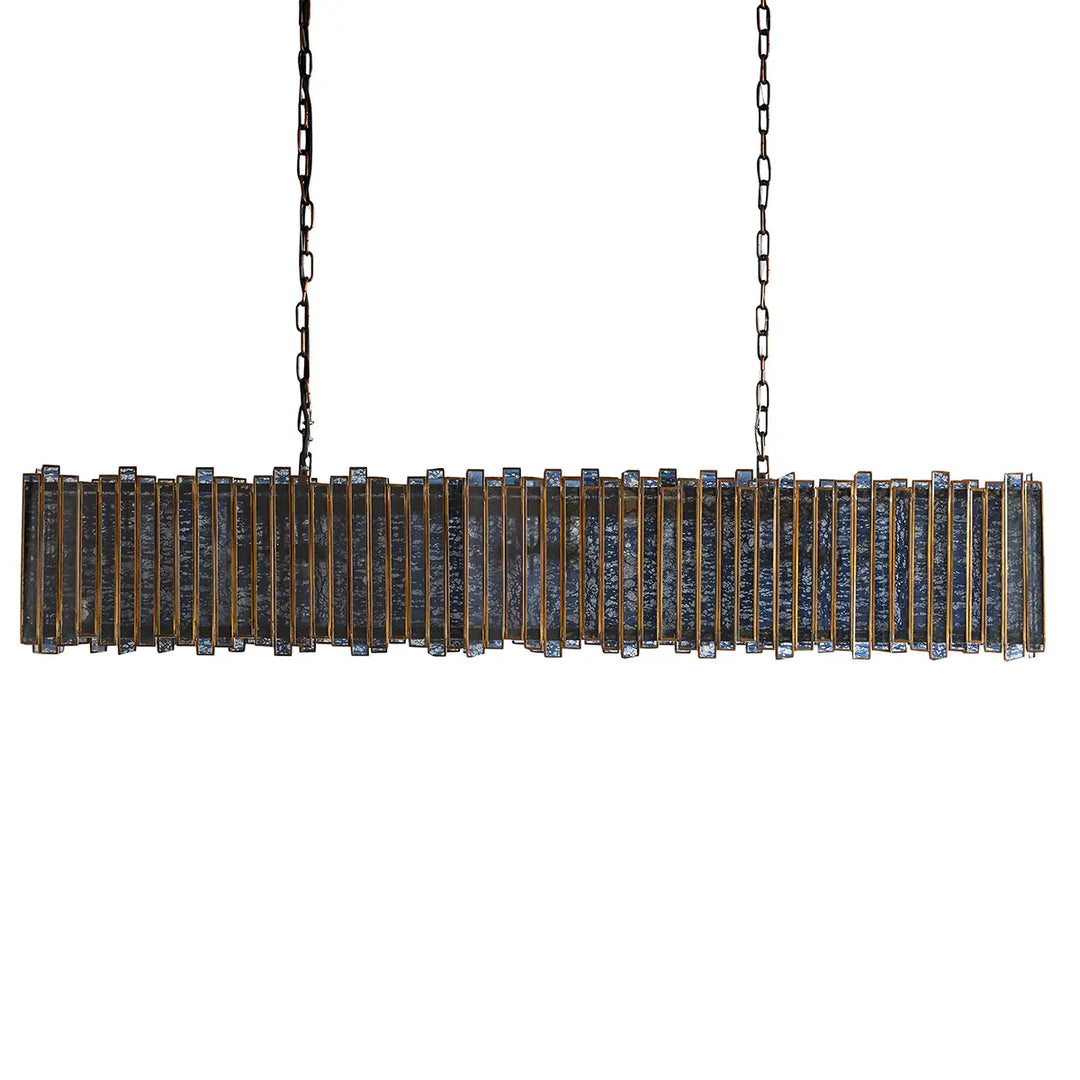 Artistic Glass Lailar Rectangular Chandelier