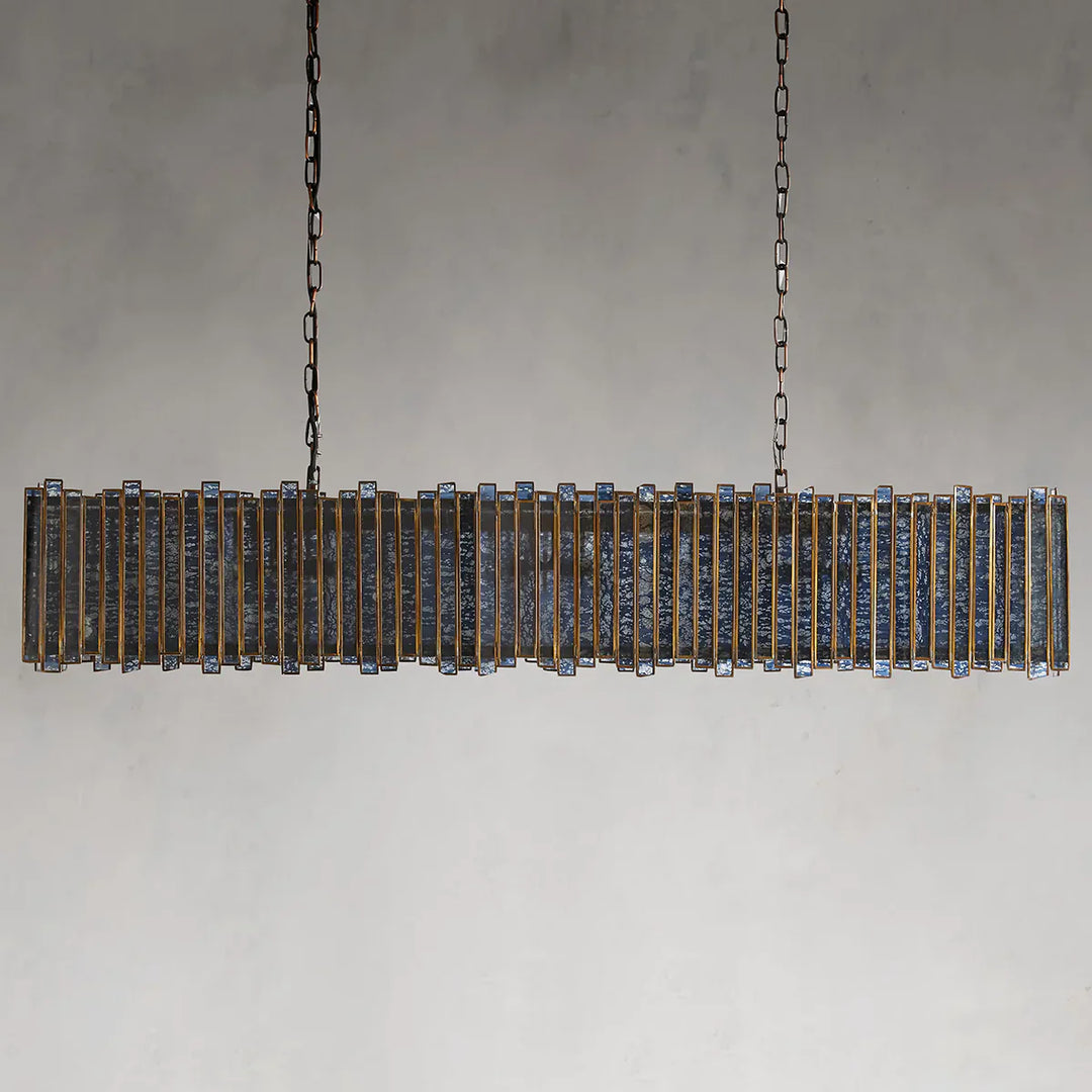 Artistic Glass Lailar Rectangular Chandelier