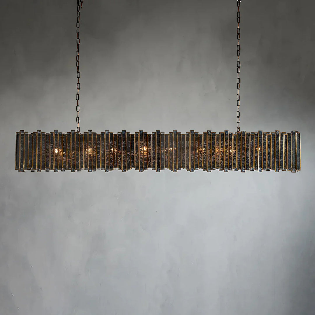 Artistic Glass Lailar Rectangular Chandelier