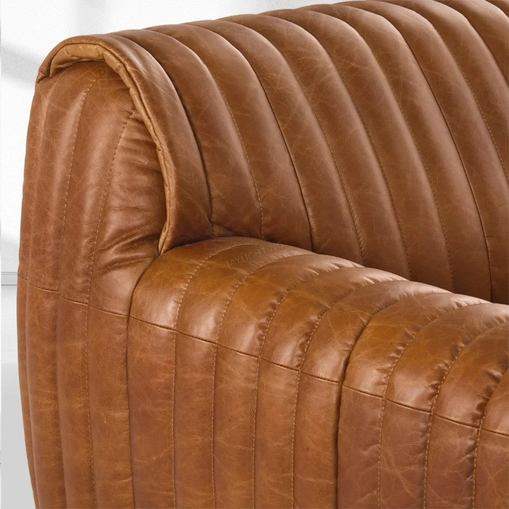 Aspelle Leather Sofa
